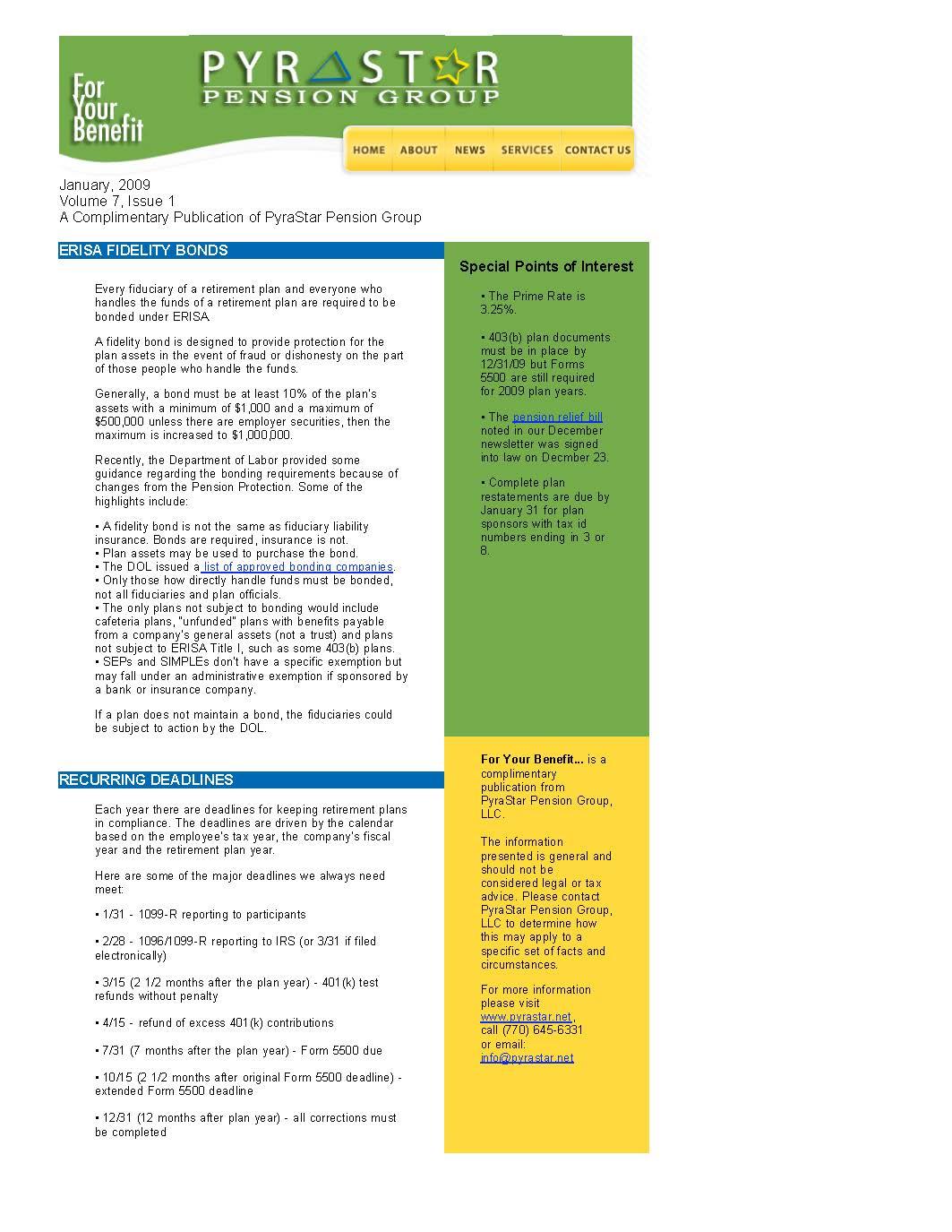ERISA Fidelity Bonds