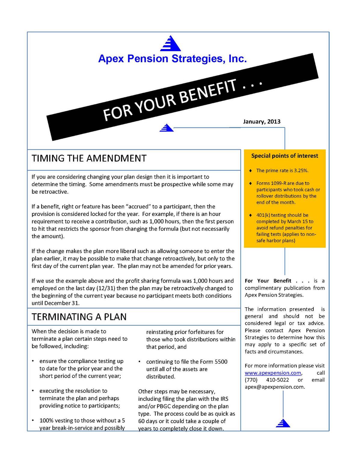 Timing the Amendment