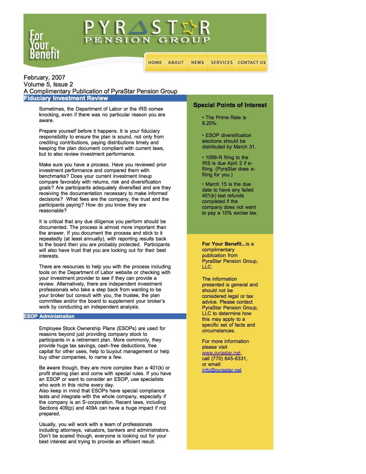 Fiduciary Investment Review