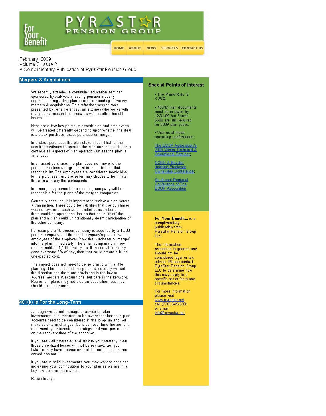 Mergers and Acquisitions 
