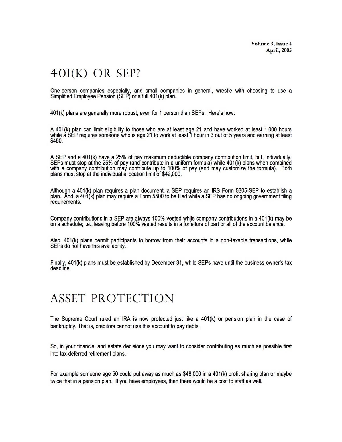 Asset Protection