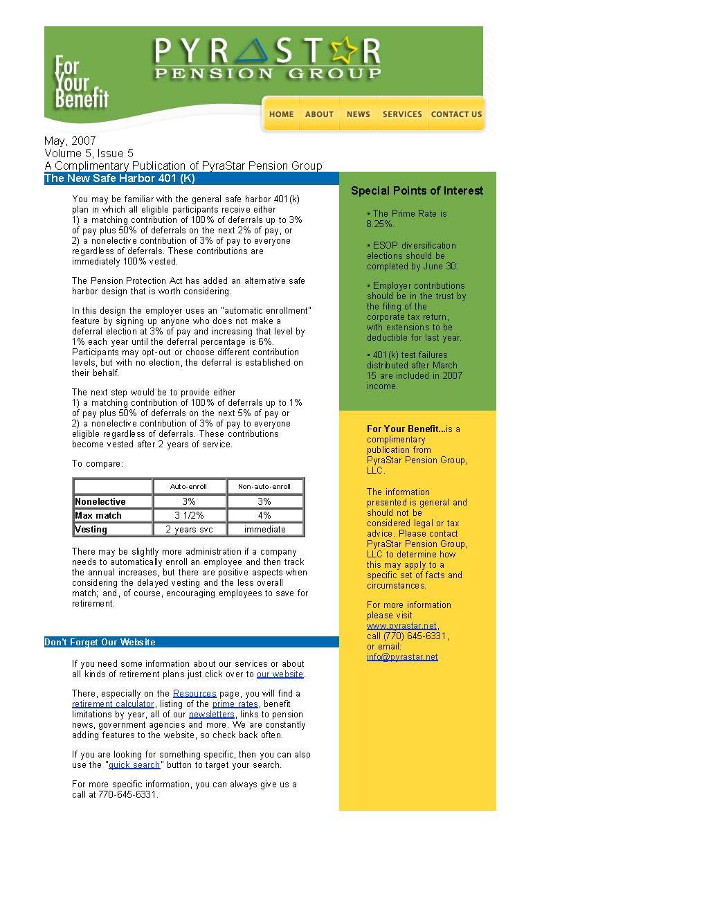 The New Safe Harbor 401(k)