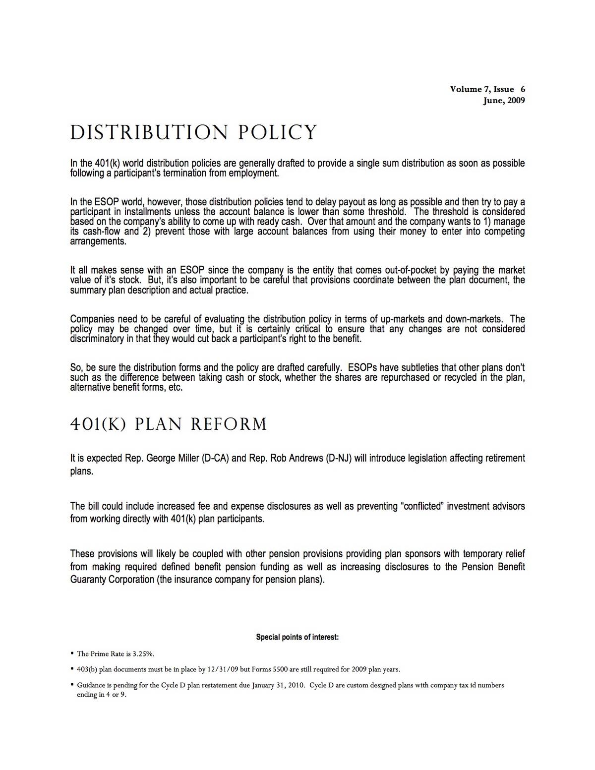 401(k) Plan Reform
