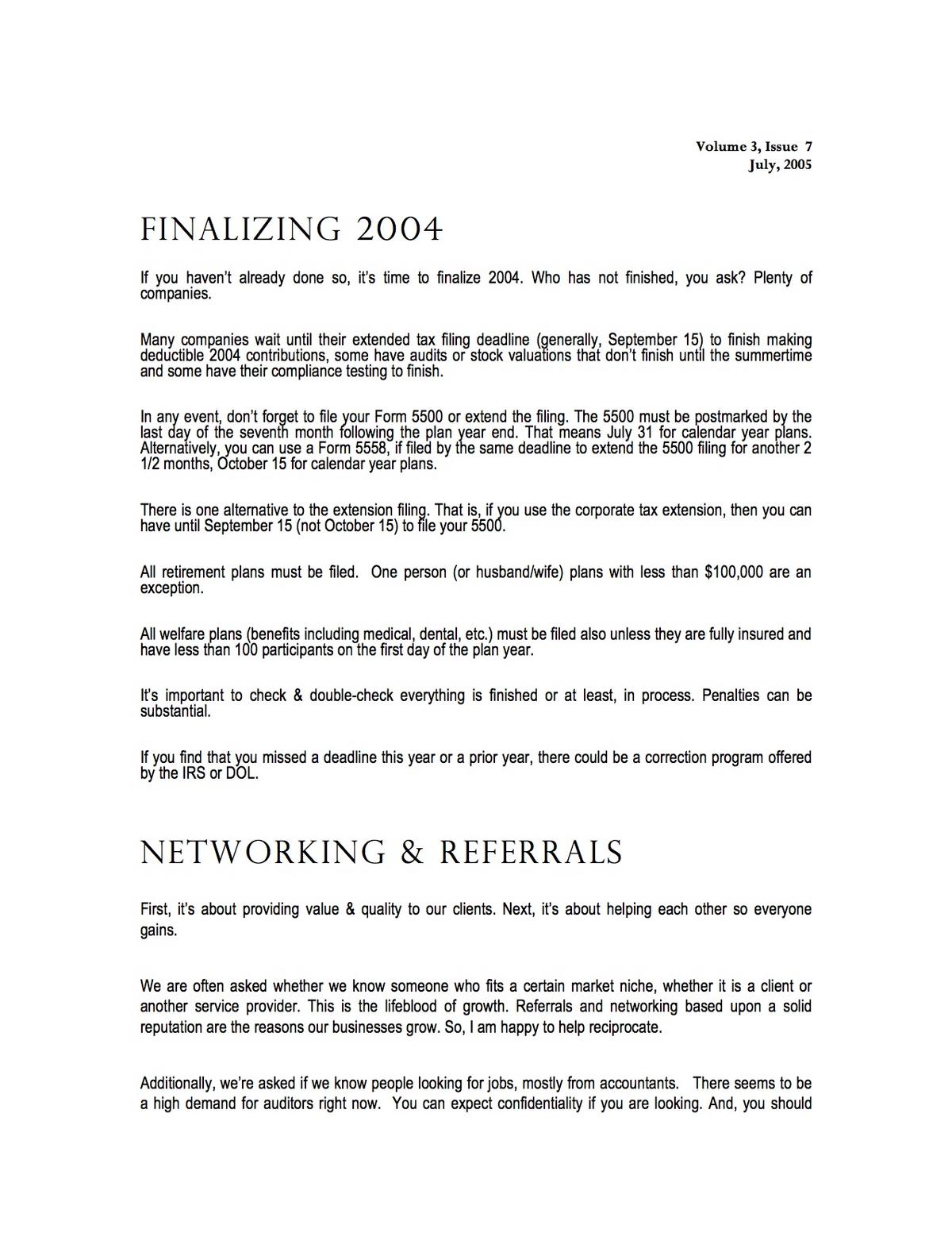 Networking & Referrals