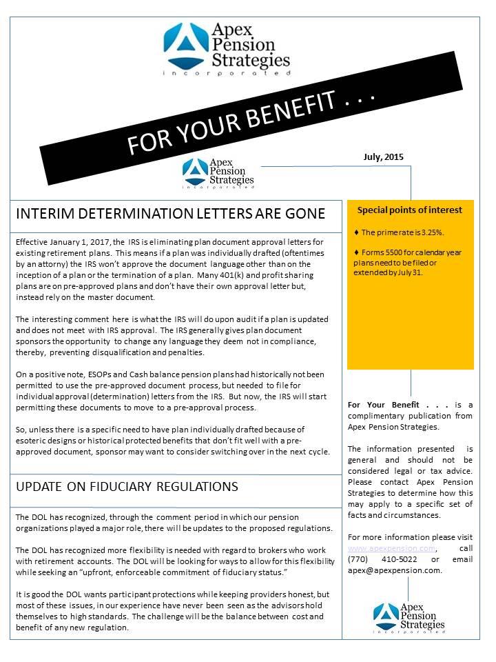 Update on Fiduciary Regulations