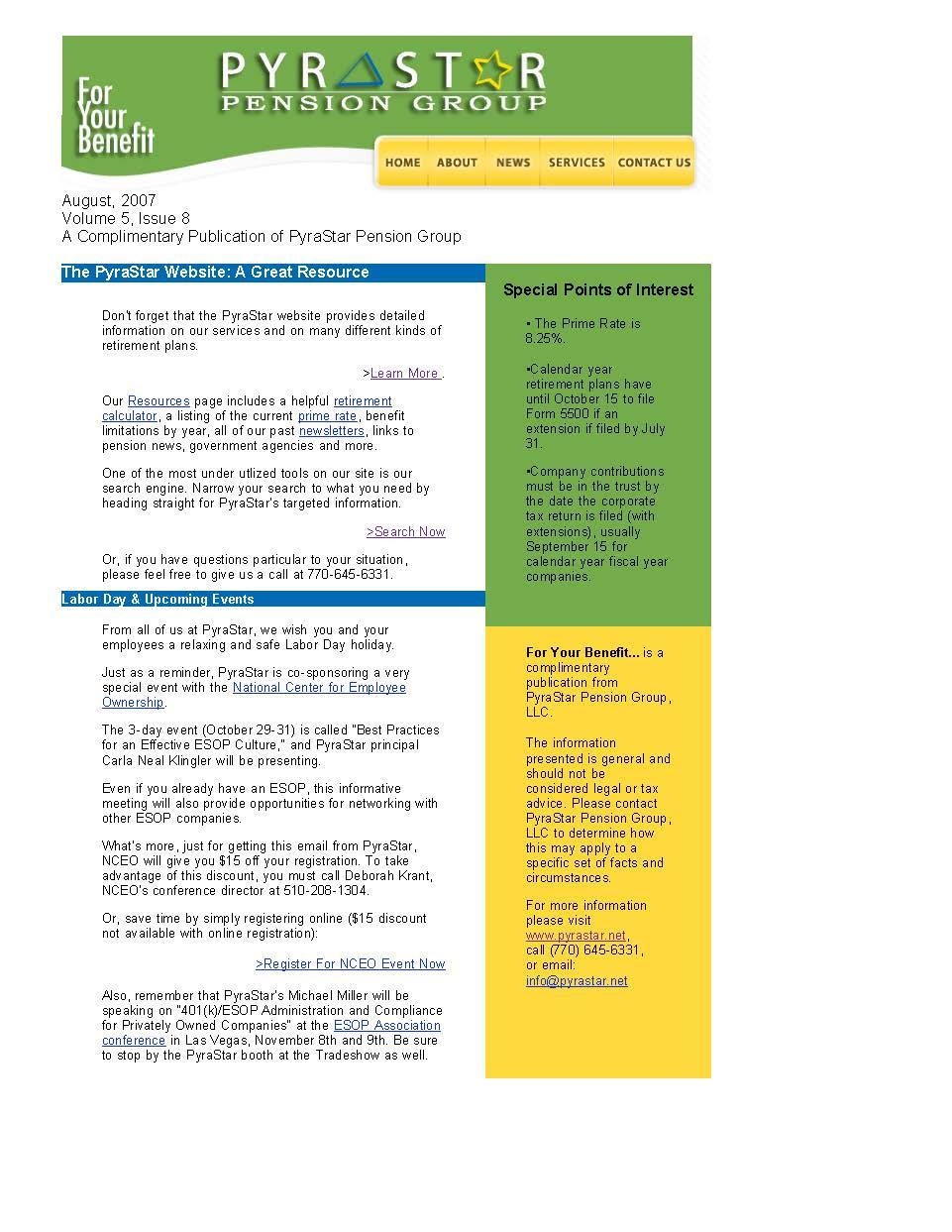 Labor Day & Upcoming Events