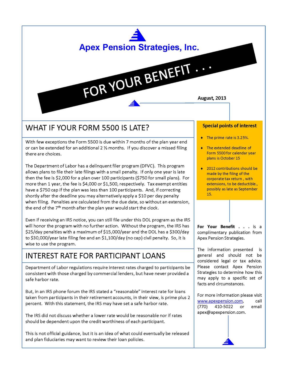 What if your form 5500 is late?