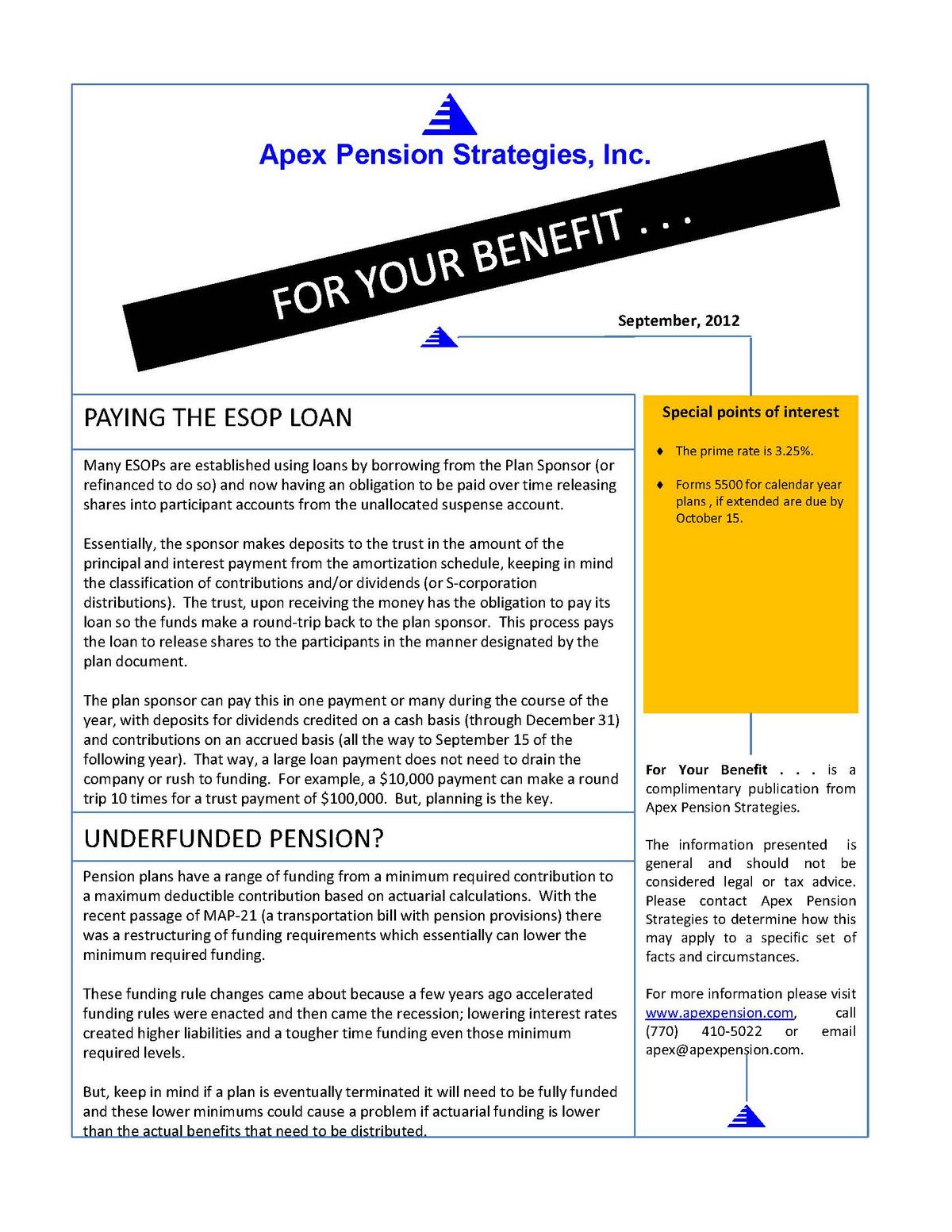 Paying the ESOP Loan