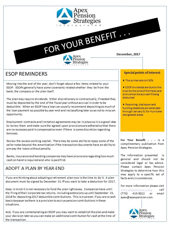 Adopt a Plan by Year-End